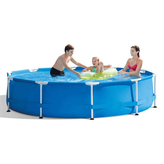 10 ft. x 10 ft. Round 30 in. Deep Metal Frame Pool w/ Pump & Type H Filters (6 Pack) & 10′ Round Pool Cover 6 x 29007E + 28201EH + 28030E