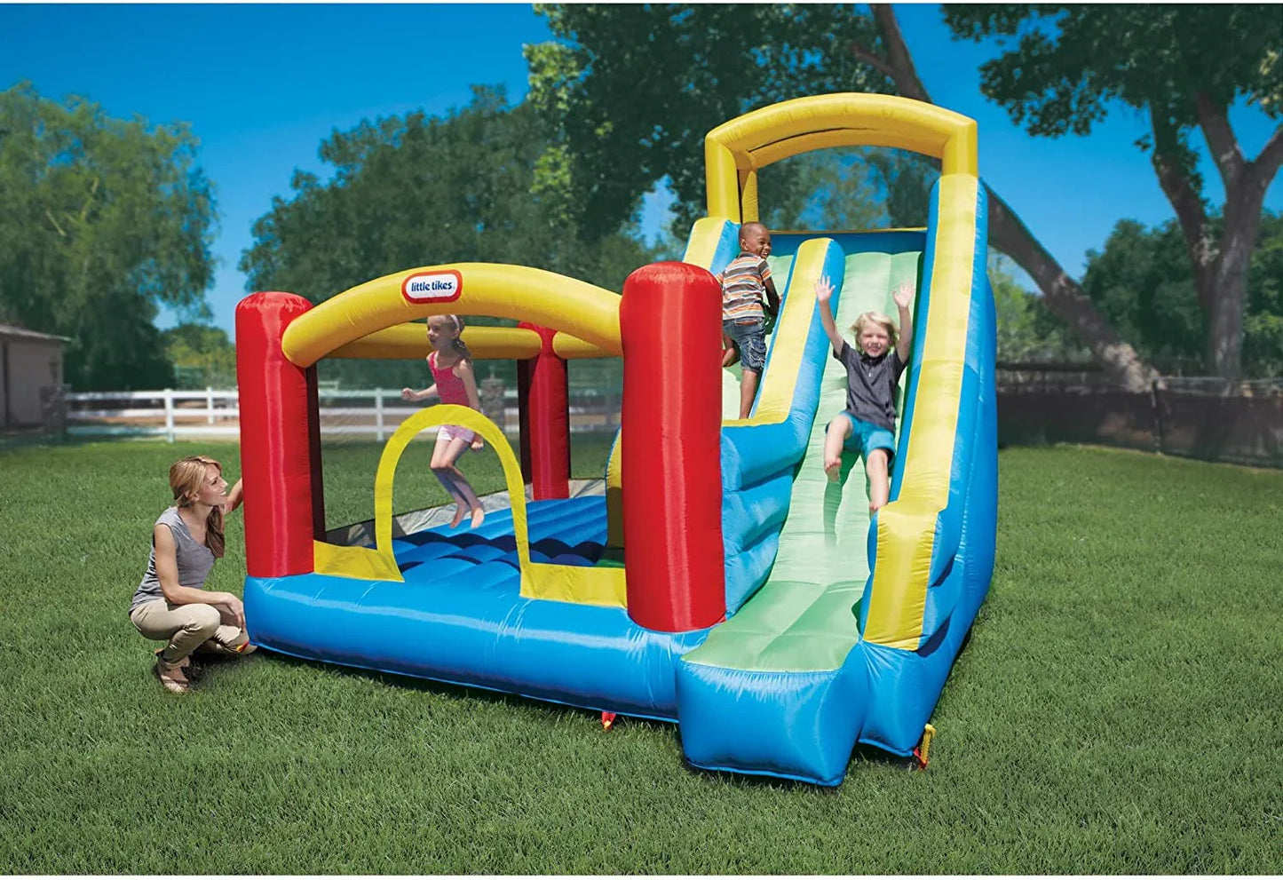 Little Tek Giant Inflatable Slide Trampoline