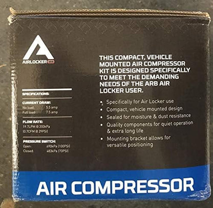 '12V' On-Board Twin High Performance Air Compressor, Ideal for Air Lockers Locking Differentials, Tire Inflator, Air Horn, Air Tools and Pneumatic Tools.