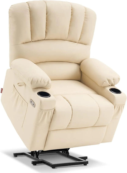 Heated Lift Recliner for Seniors with USB & Cup Holders