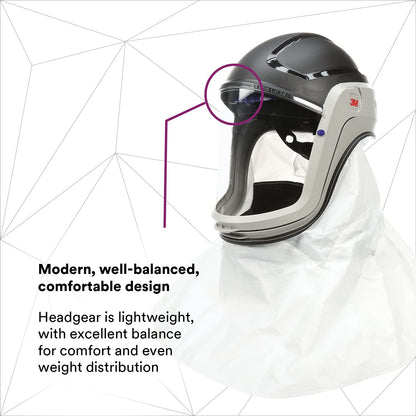 Helmet M-405, For Powered Air Purifying Respirators, Standard Polycarbonate Visor and General Purpose Shroud, 1/Case