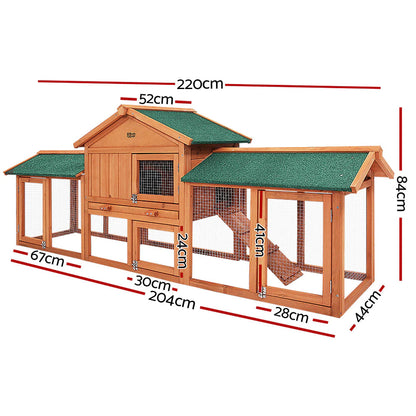 Large Wooden Pet Hutch, Waterproof, Eco-Friendly, i.Pet