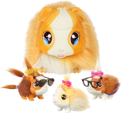 Little Live Pets - Mama Surprise | Soft, Interactive Guinea Pig and her Hutch, and her 3 Babies. 20+ Sounds & Reactions. for Kids Ages 4+, Multicolor, 7.8 x 11.93 x 11.38 inches
