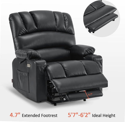 Heated Lift Recliner for Seniors with USB & Cup Holders