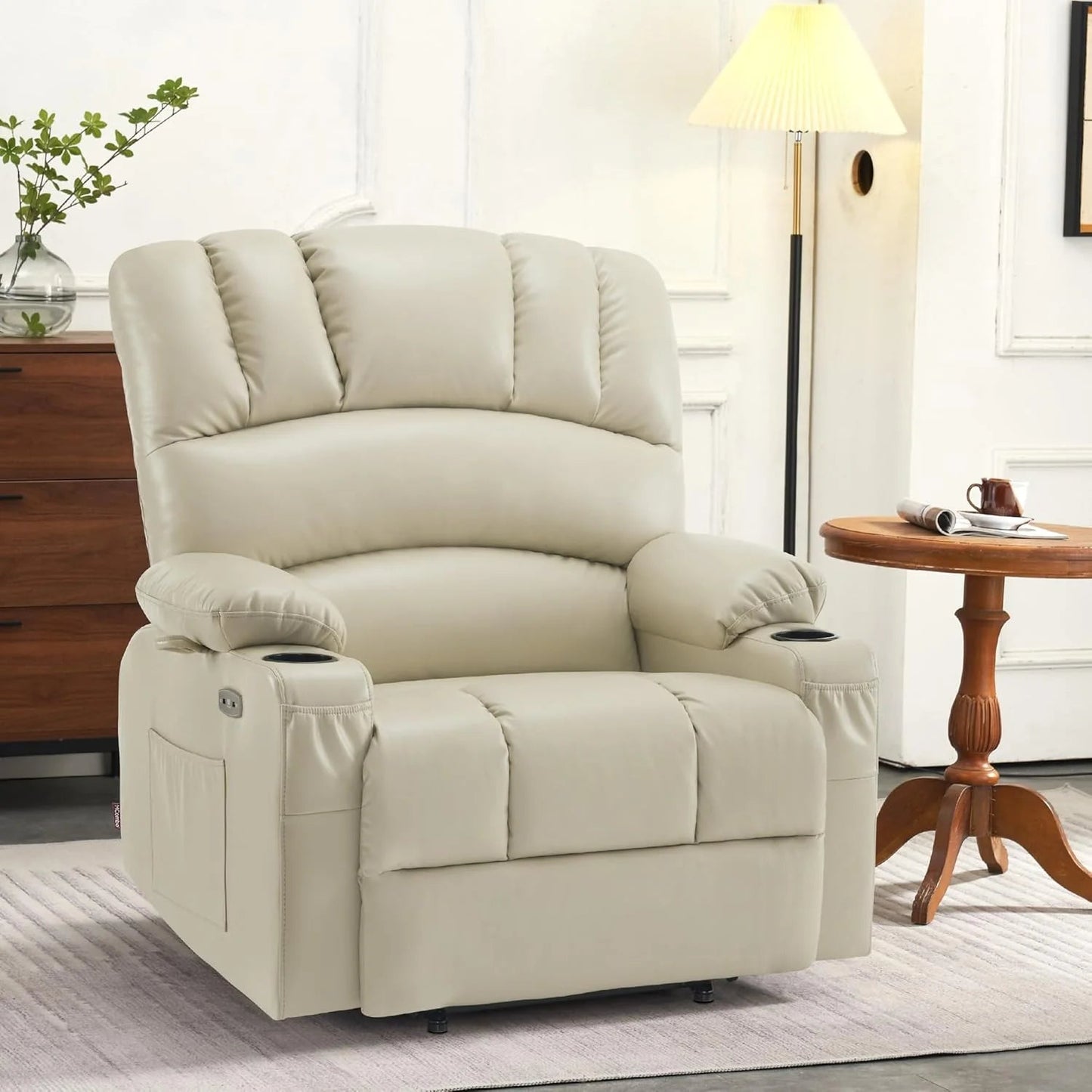 Heated Lift Recliner for Seniors with USB & Cup Holders
