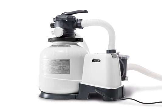 INTEX 26651EG SX3000 Krystal Clear Sand Filter Pump for Above Ground Pools, 16in, Light gray