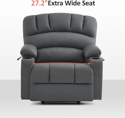 Heated Lift Recliner for Seniors with USB & Cup Holders
