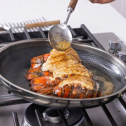 HexClad 6 Piece Hybrid Stainless Steel Cookware Pan Set