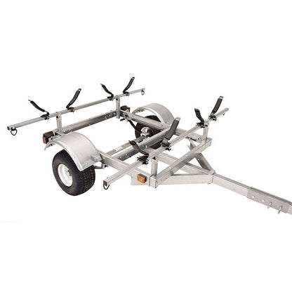 Malone LowMax 2 Kayak Trailer, 600 lb Capacity, Galvanized Steel, J/V Racks, LED Lights, USA Made