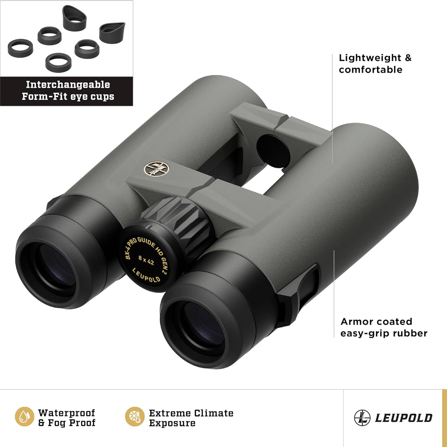Leupold BX-4 Pro Guide HD Binoculars, 10x42mm Gen 2