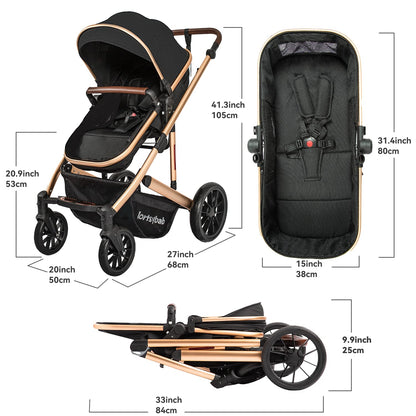 Infant Newborn Baby Bassinet Stroller