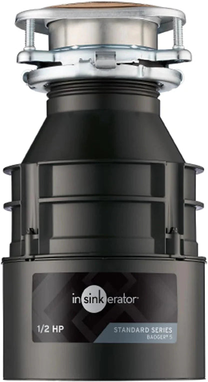 InSinkErator Badger 5 Garbage Disposal, Standard Series 1/2 HP Continuous Feed Food Waste Disposer