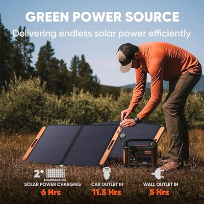 Jackery Explorer 1000 Portable Power Station, 1002Wh, 3x1000W AC Outlets, Solar Compatible, Safe & Reliable, Quiet Operation
