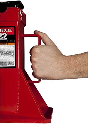 10-Ton Medium Height Pin Type Jack Stands, Pair, Red