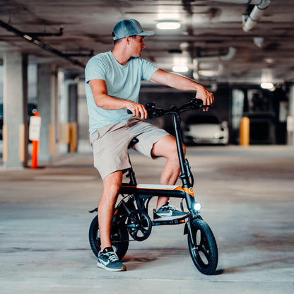 Jasion EB3 Electric Bike Adults 21mph, 500W Peak Motor, 270Wh Battery, Rear Suspension, 3 Levels Assist, 14′′ Folding Ebike for Adults and Teens, Complies to UL2849