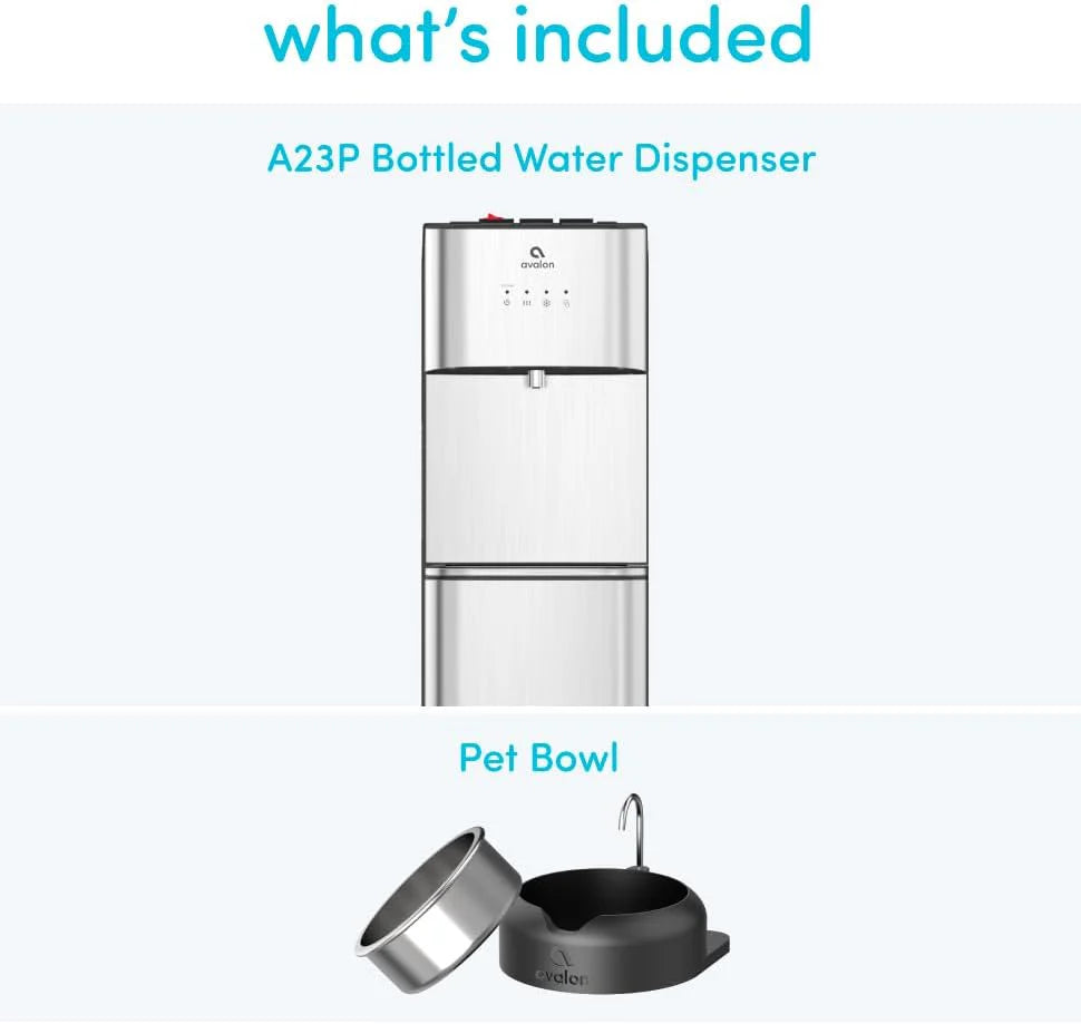 Limited Edition Self Cleaning Water Cooler Water Dispenser - 3 Temperature Settings - Hot, Cold & Room Water, Durable Stainless Steel Construction, Bottom Loading - UL Listed-Avalon