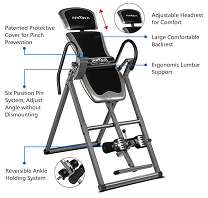 INNOVA HEALTH AND FITNESS ITX9600 Heavy Duty Inversion Table, Standard Ankle Holding System