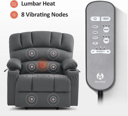 Heated Lift Recliner for Seniors with USB & Cup Holders