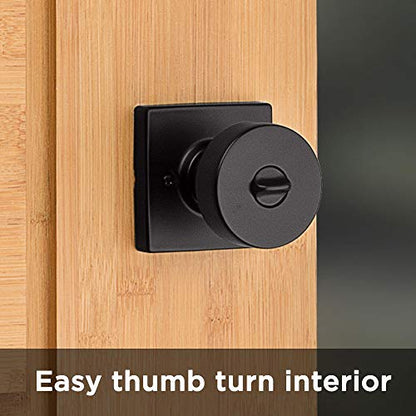 Kwikset Pismo Privacy Locking Door Knob, Interior Handle with Keyless Lock