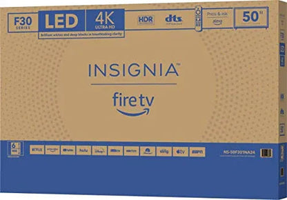 INSIGNIA 50-inch Class F30 Series LED 4K UHD Smart Fire TV with Alexa Voice Remote sgtnighsdesigns