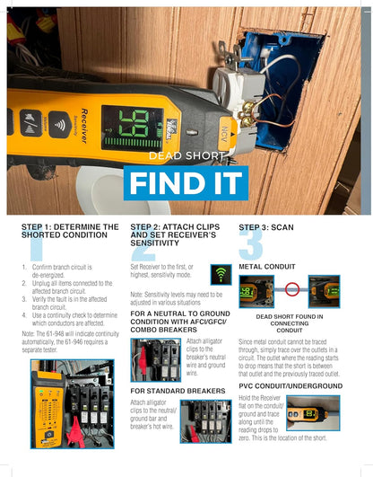 Ideal SureTrace Plus Circuit Tracer, 0–600V, Continuity Test
