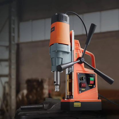 Mag Drill Press, 1550W 2" Boring Diameter, 2922lbf Power Magnetic Drill, 500 PRM, 10-Speed, Electric Drilling Machine for Metal Surface, Industrial and Home Improvement