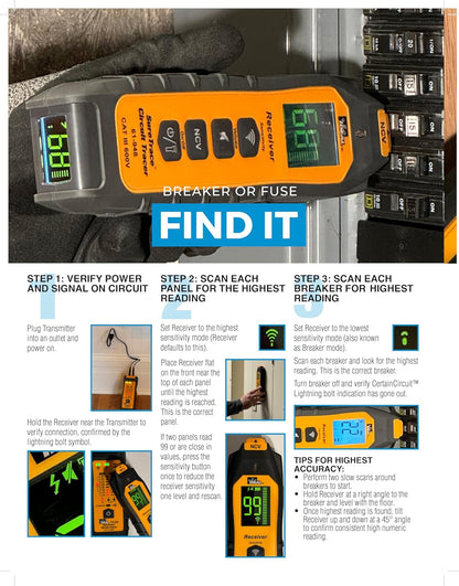 Ideal SureTrace Plus Circuit Tracer, 0–600V, Continuity Test