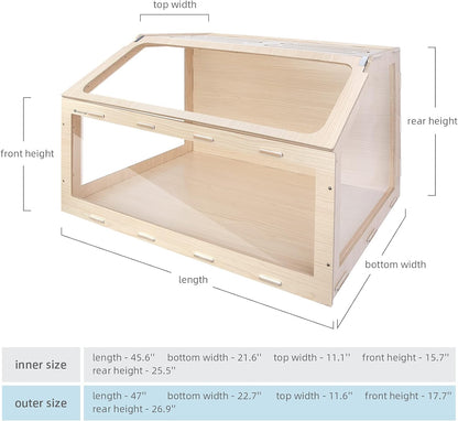 Hamster Cage W/Oblique Opening Cage Door - MDF Aspen Small Animal Cage for Syrian Hamsters Degus or Other Similar-Sized Pets (Medium - 40.7 x 22.7 x 22.9 inches, Burlywood)