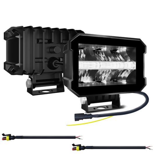 100W LED Car Wroklight High Bright DRL Spotlight 10000LM 6000K Auto Offroad SUV Headlight Truck Driving Fog Lights Headlamp 30V