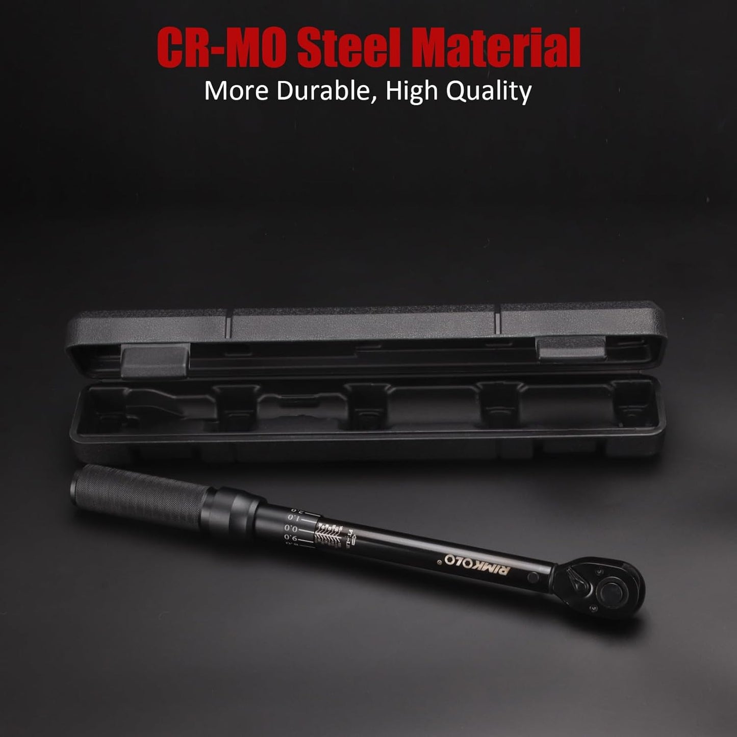 1-Inch Drive Click Torque Wrench, Dual-Scale Adjustable Torque Wrench Set with a Hex Key 200-1000ft.lb / 271-1356.7Nm
