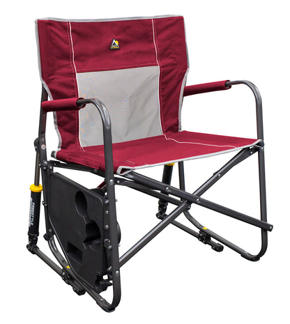 GCI Outdoor Freestyle Rocker XL Folding Rocking Chair with Side Table, Supports 250 lbs, Portable for Camping