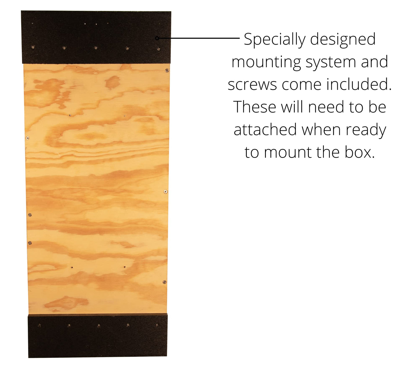 JCs Wildlife Barred Owl Nesting Box – Treated Exterior Grade Plywood – Mounting Hardware and Pine Shavings Included – Dedicated Clean Out Door for Easy Cleaning – Made in The USA