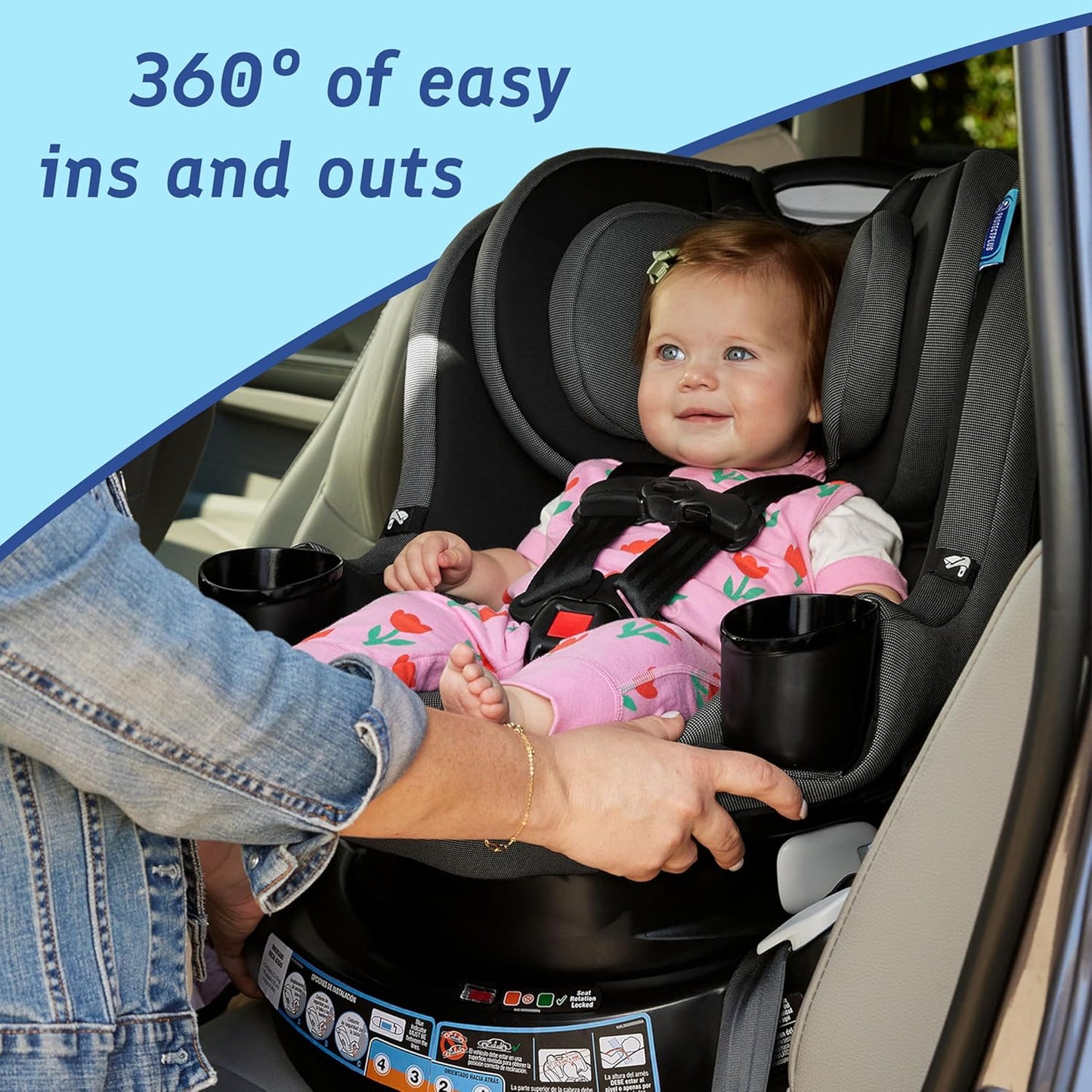 Graco EasyTurn 360 Convertible Car Seat, Rotating, Cyran