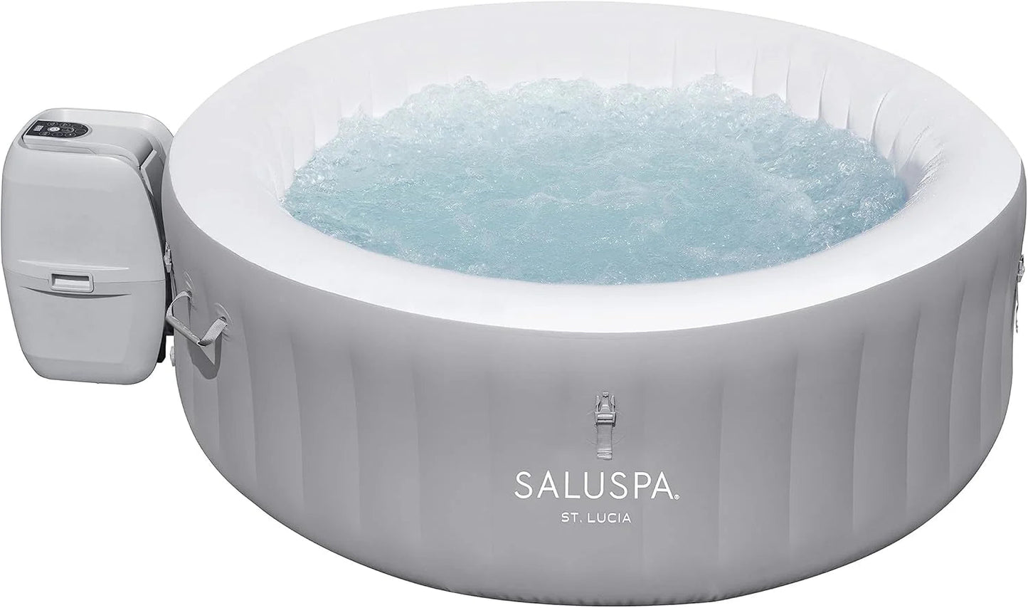 Inflatable Hot Tub Spa (71" x 26") | Portable Hot Tub with 2 Covers (1 Energy-Efficient Thermal Cover and 1 Standard Cover) | Fits Up to 2-4 Persons | Black