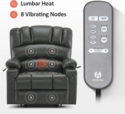 Heated Lift Recliner for Seniors with USB & Cup Holders