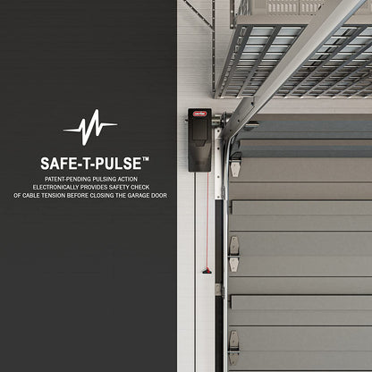 Genie 6172H O Smart Wall Mount Garage Door Opener with Aladdin Connect, Space Saving Design, Quiet 24v DC Motor