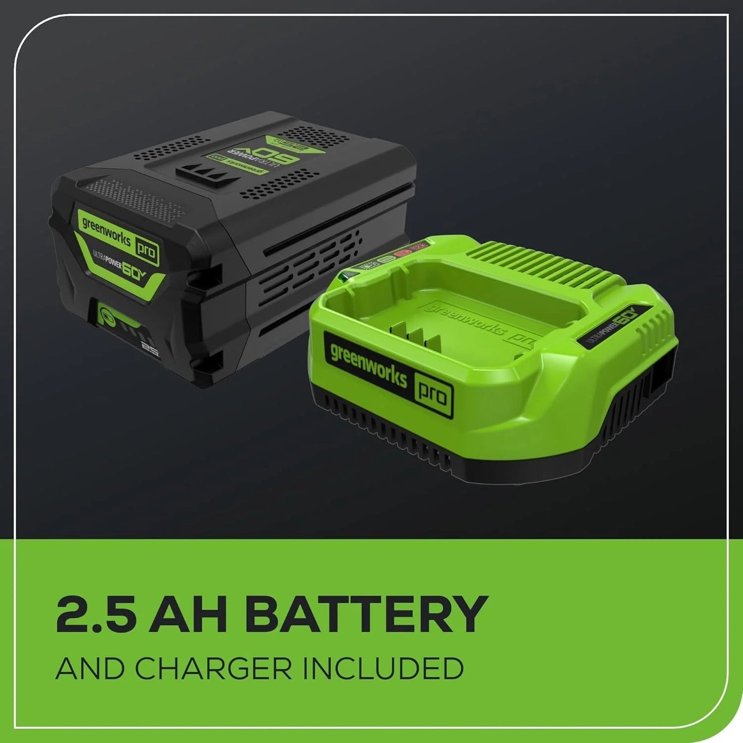 Greenworks 40V 16" Brushless Cordless Chainsaw, 4.0Ah Battery and Charger Included