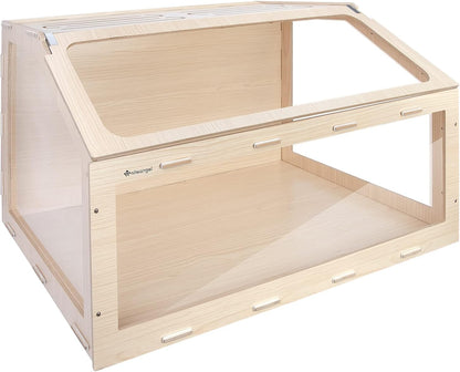 Hamster Cage W/Oblique Opening Cage Door - MDF Aspen Small Animal Cage for Syrian Hamsters Degus or Other Similar-Sized Pets (Medium - 40.7 x 22.7 x 22.9 inches, Burlywood)