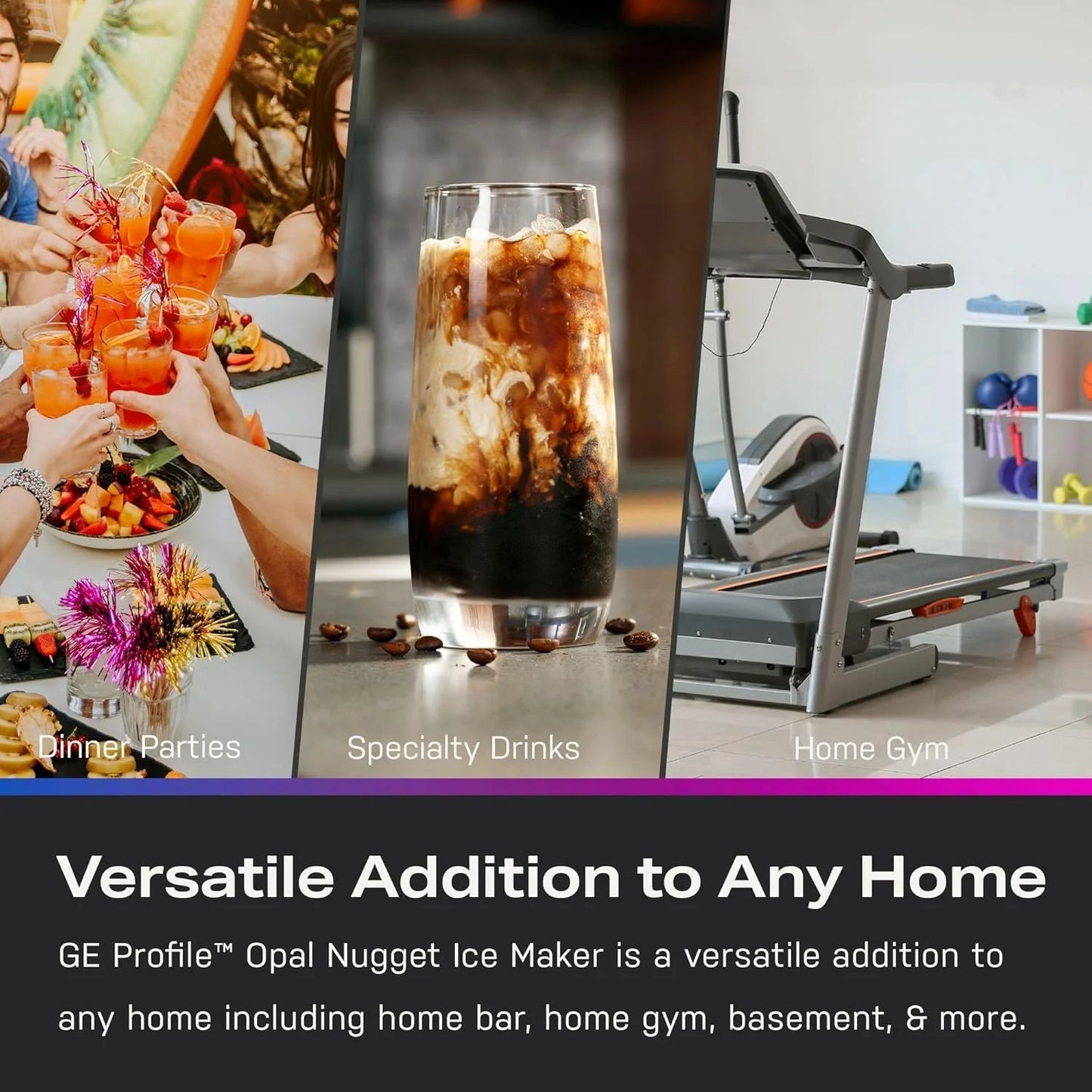 GE Profile Opal 2.0 with 0.75 Gallon Tank, Chewable Crunchable Countertop Nugget Ice Maker, Scoop included, 38 lbs in 24 hours, Pellet Ice Machine with WiFi & Smart Connected, Stainless Steel