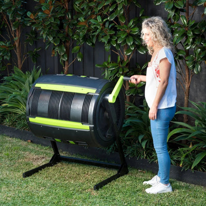 Maze 65-Gallon Compost Tumbler and Cart Set