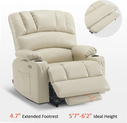 Heated Lift Recliner for Seniors with USB & Cup Holders