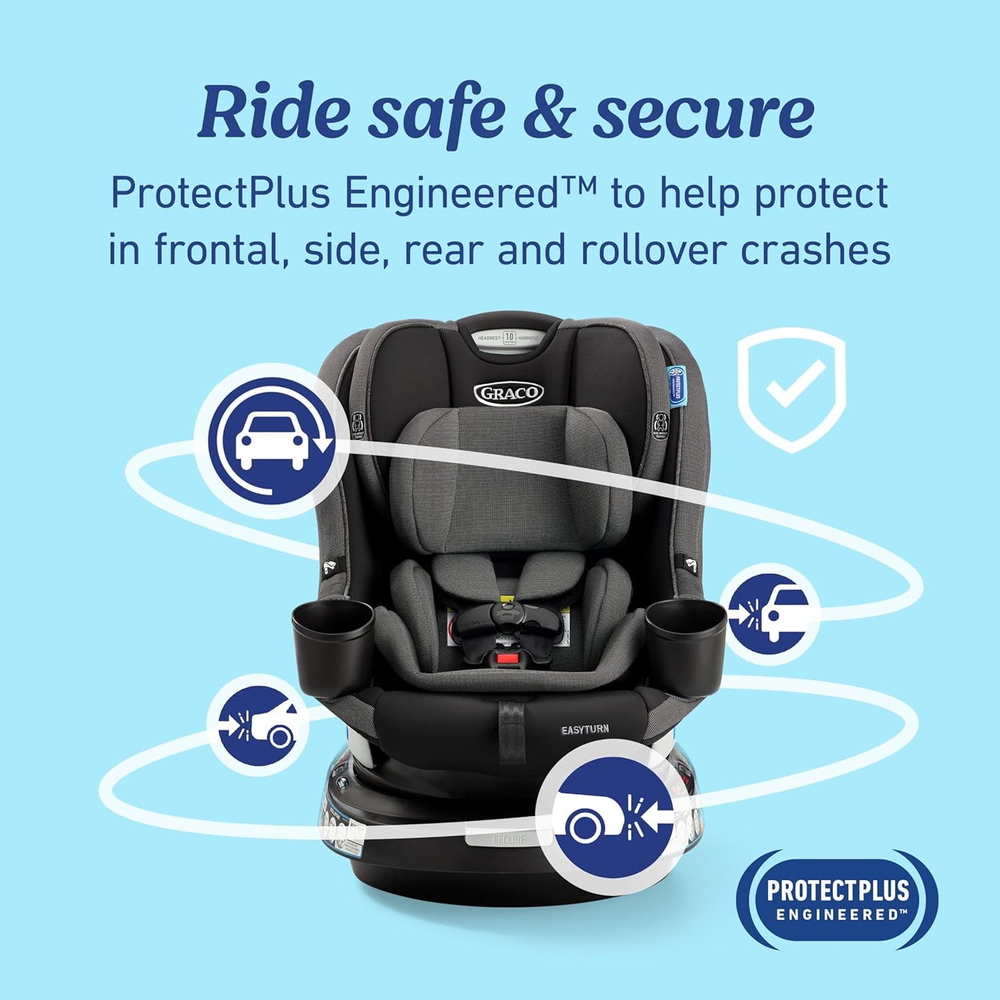 Graco EasyTurn 360 Convertible Car Seat, Rotating, Cyran