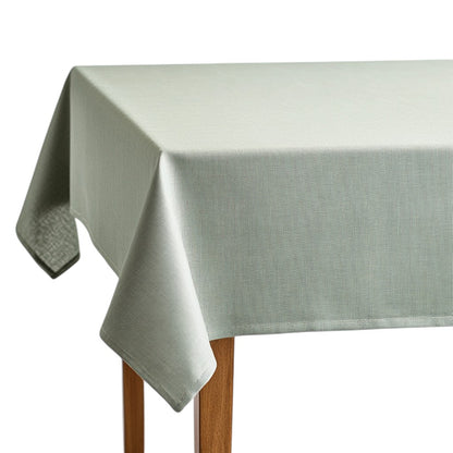 Vadic Rectangular Tablecloth for Dining Room - Waterproof & Spill-Proof Faux Linen - Heavy Duty Fabric Table Cover for Kitchen & Parties - Sage Green