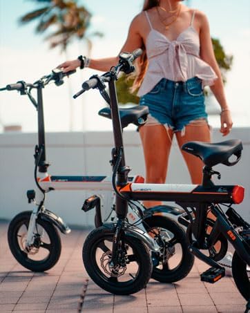 Jasion EB3 Electric Bike Adults 21mph, 500W Peak Motor, 270Wh Battery, Rear Suspension, 3 Levels Assist, 14′′ Folding Ebike for Adults and Teens, Complies to UL2849