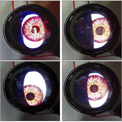 LED Demon Eyes Demon Eyes headlights, Dynamic Demon Eyes car headlights, adjustable eye pattern, mini projector lens light controlled by phone, suitable for any car