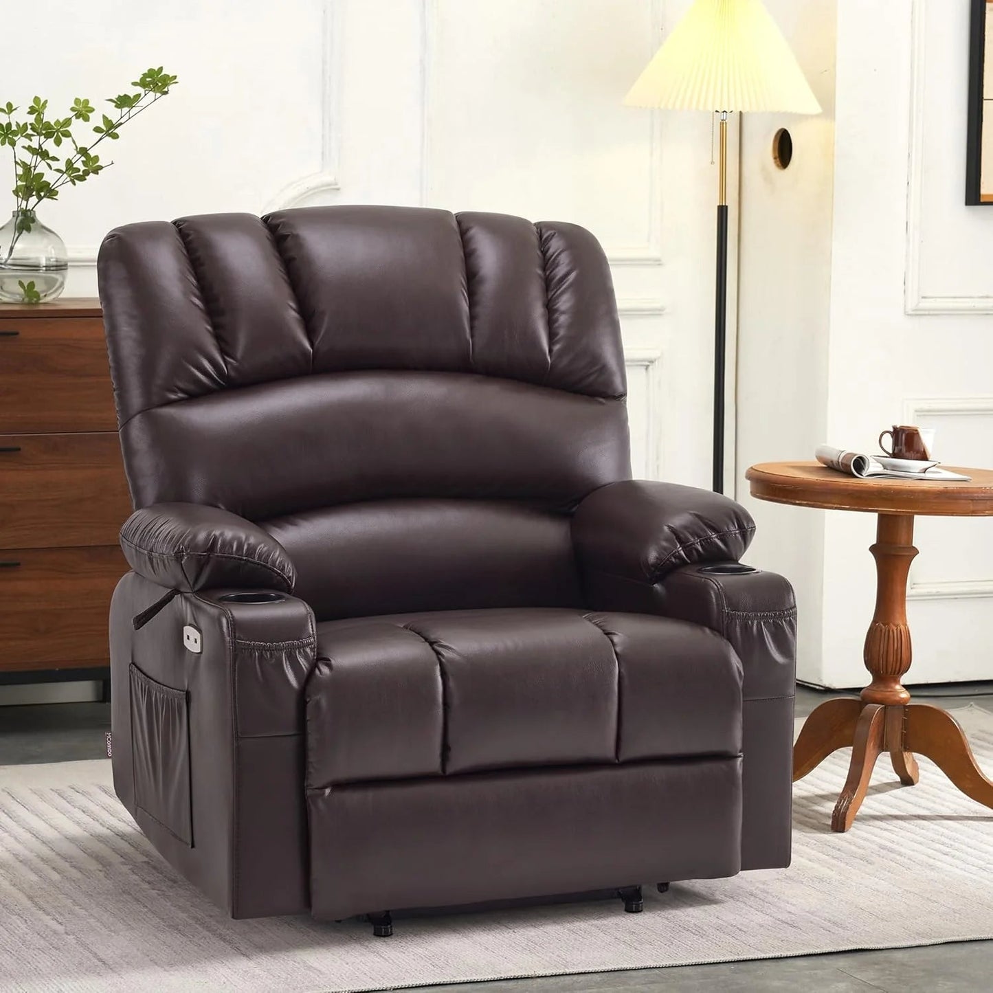 Heated Lift Recliner for Seniors with USB & Cup Holders