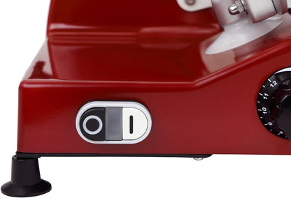 10" Electric Deli Meat Slicer, 240W, Red, Commercial/Home Use
