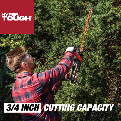 Hyper Tough 20V Max 22-inch Cordless Battery Powered Hedge Trimmer, HT21-401-003-07