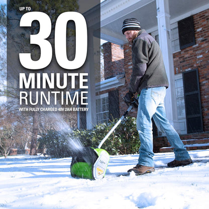 12-inch cordless snow shovel, includes 4.0Ah battery and charger