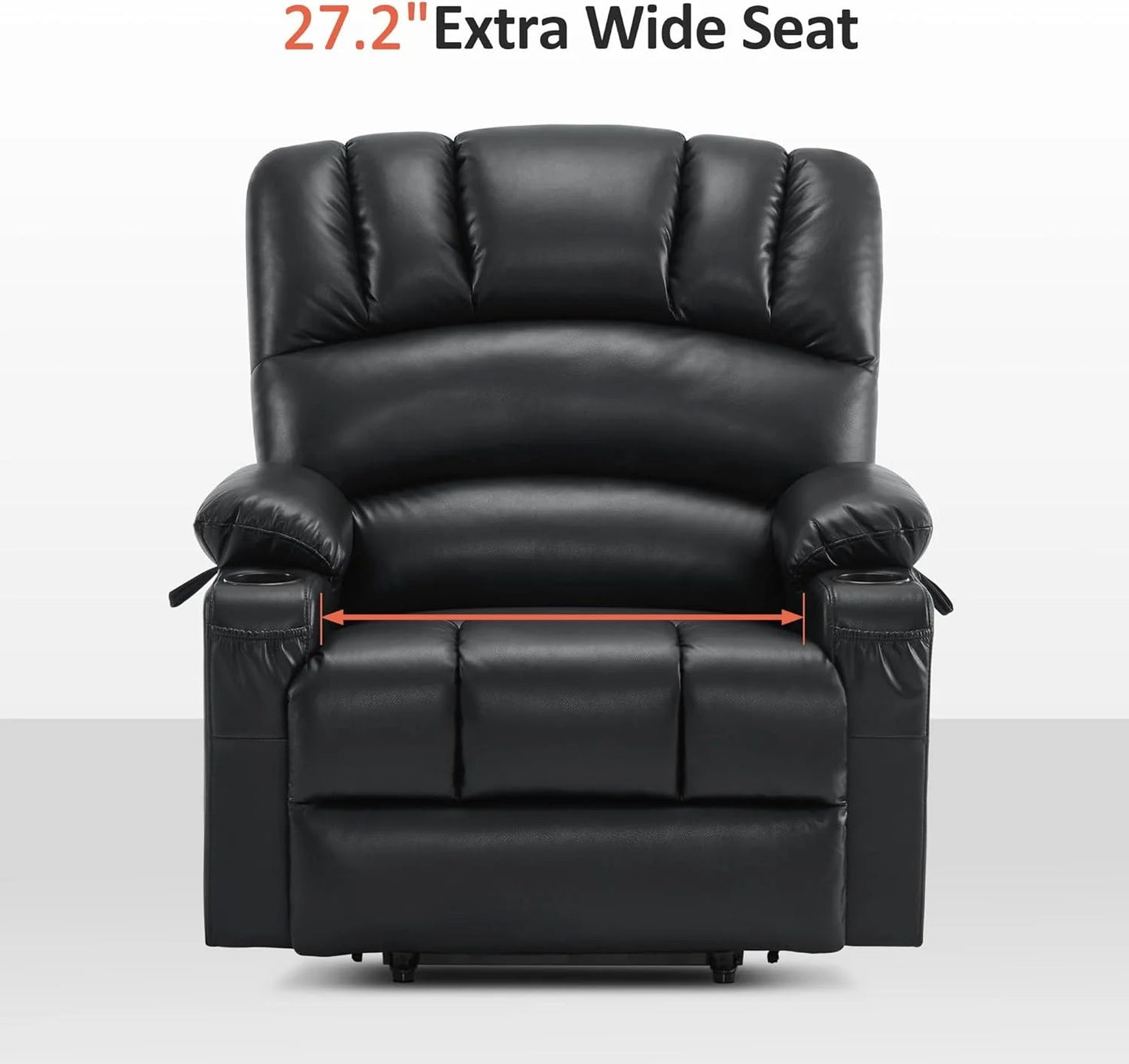 Heated Lift Recliner for Seniors with USB & Cup Holders